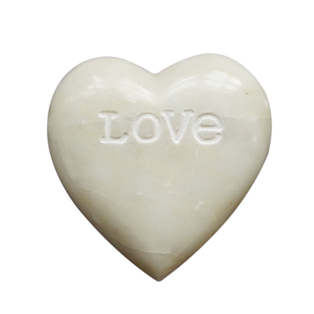 Soapstone Heart Engraved with "LOVE"